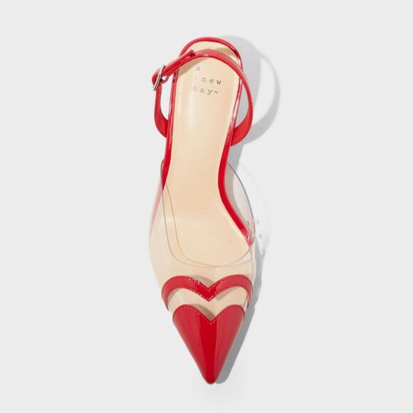 A New Day - Women's Eleanor Heart Slingback Heels - A New Day Red - Picture 3 of 3
